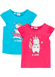 T-skjorte i 100% økologisk bomull (2-pack), bonprix