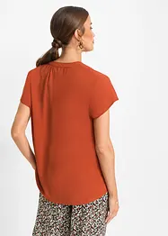 Kortermet bluse med skjult knappestolpe, bonprix