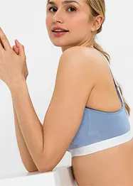 BH uten bøyle, med økologisk bomull (2-pack), bonprix