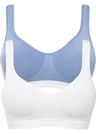 BH uten bøyle, med økologisk bomull (2-pack), bonprix