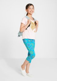 3/4-lang leggings til jente (2-pack), økologisk bomull, bpc bonprix collection