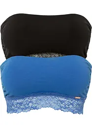 Bandeau-BH med økologisk bomull (2-pack), bonprix