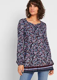 Tunika i trikotmateriale med blomstermønster, bonprix