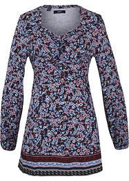 Tunika i trikotmateriale med blomstermønster, bonprix