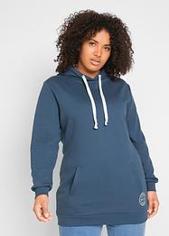 Lang sweatshirt med hette, lang arm, John Baner JEANSWEAR