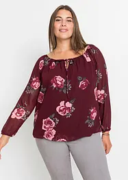 Bluse med snøring, bonprix