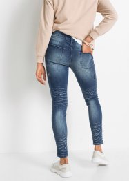 En korter skinny jeans med destroy-effekter, RAINBOW