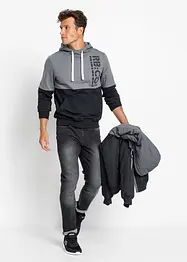 Sweatshirt med hette, Slim Fit, bonprix