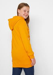 Sweatshirt med hette til jente, av økologisk bomull, bpc bonprix collection