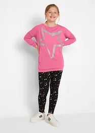 Lang topp + leggings (2 deler), bonprix