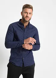 Langermet skjorte i ren bomull, Slim Fit, bonprix