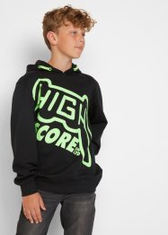 Sweatshirt med hette, gutt, av økologisk bomull, bpc bonprix collection