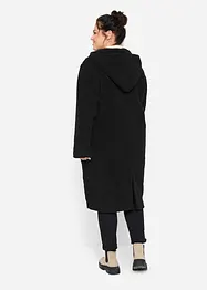 Kåpe i pilé med hette og lommer, bonprix