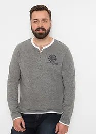 Henleyshirt, langermet (2-pack), bonprix