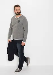 Henleyshirt, langermet (2-pack), bonprix