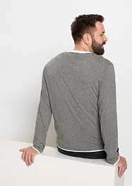 Henleyshirt, langermet (2-pack), bonprix
