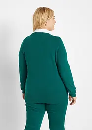 Basic finstrikket cardigan med knappestolpe, bonprix