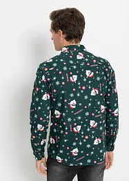 Langermet skjorte med juleprint, Slim Fit, bonprix