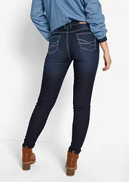 Slim-jeans Mid Waist, kontrastfargede sømmer, bonprix