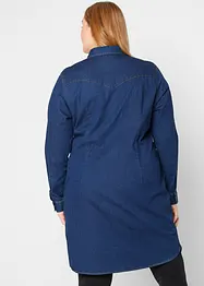 Jeanskjole med stretch, lang arm, bonprix