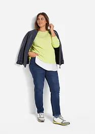 Overdels-forlengelse i bluse-materiale (2-pack), bonprix