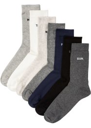 Sokker med ukedagene (7-pack) med økologisk bomull, bpc bonprix collection