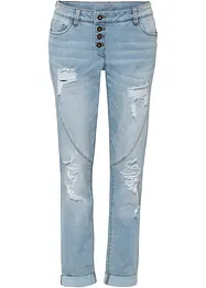 Boyfriend jeans Destroyed, med resirkulert polyester, bonprix