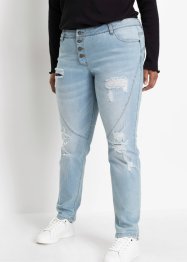 Boyfriend jeans Destroyed, med resirkulert polyester, RAINBOW