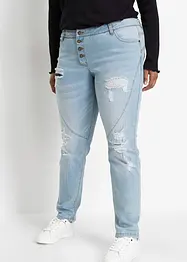 Boyfriend jeans Destroyed, med resirkulert polyester, bonprix