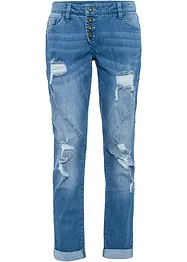 Boyfriend jeans Destroyed, med resirkulert polyester, bonprix