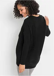 Oversized, ribbestrikket genser, bonprix