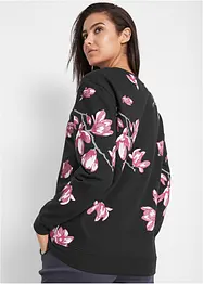 Sweatshirt med blomstertrykk, bonprix