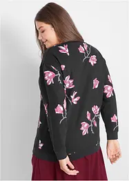 Sweatshirt med blomstertrykk, bonprix