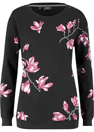 Sweatshirt med blomstertrykk, bonprix