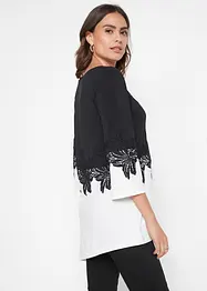 Lang topp med asymmetrisk passform og blonde, bonprix