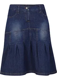 Denimskjørt med biser og komfortlinning, A-fasong, bonprix