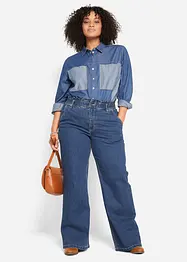 Wide Leg-jeans High Waist, Paperbag, bonprix