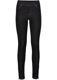 Leggings i jeansoptikk med glidelås, bonprix