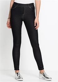 Leggings i jeansoptikk med glidelås, RAINBOW