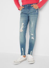 Skinny jeans med used effekt til barn, John Baner JEANSWEAR