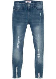 Skinny jeans med used effekt til barn, John Baner JEANSWEAR