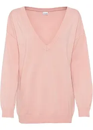 Oversized genser med V-hals, bonprix