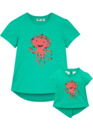 T-shirt til jente, og liten dukkekjole (2-delt sett), bpc bonprix collection