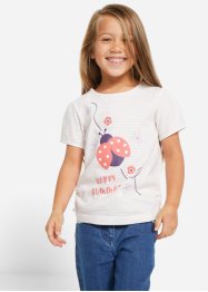 T-shirt med rynker til jente, bpc bonprix collection