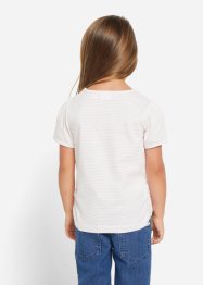 T-shirt med rynker til jente, bpc bonprix collection