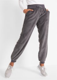 Fleece-joggebukse med mansjetter, bpc bonprix collection