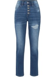 Boyfriend jeans med destroyed-effekt, økologisk bomull, RAINBOW