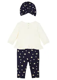 Babytopp+leggings+lue økologisk bomull (3-delt sett) , bonprix