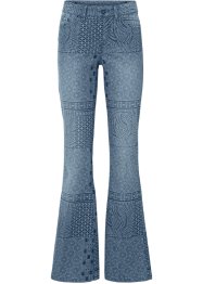 Jeans med sleng og mønstermiks, RAINBOW