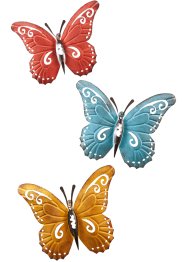 Veggdekorasjon i sommerfugldesign (3-pack), bpc living bonprix collection